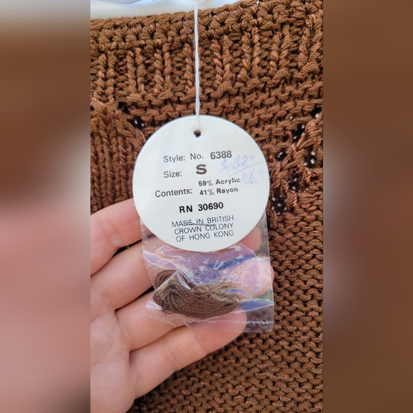 WEATHERVANE handknit 80's sweater - Picture 3 of 6